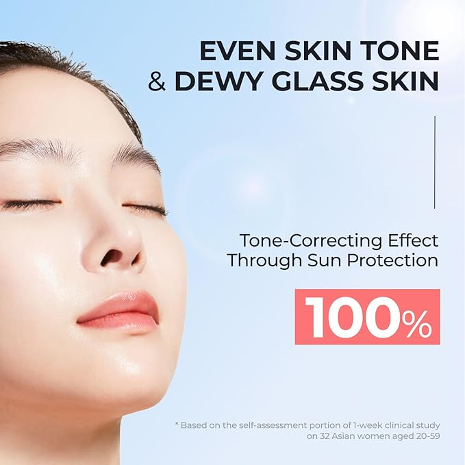 SPF 50 DOMINAS Tinted Sunscreen Moisturizer (1.7fl oz) - Tone Correction, Korean Skin Care, Broad-Spectrum UV Defense Sunblock, Water-in-Oil Formula for Lightweight, Panthenol, Sun Cream-GlimoraGlow