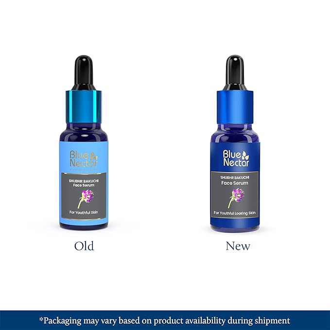 Blue Nectar Bakuchiol Serum for Face with Babchi Oil Extract | Ayurveda Retinol Free Serum for Aging Skin | Oil Free Face Moisturizer for Women & Men (10 Herbs, 1 Fl Oz)-GlimoraGlow