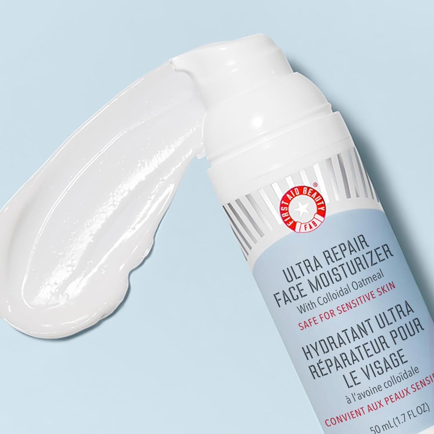 First Aid Beauty - Ultra Repair Face Moisturizer, Everyday Lightweight Non-Comedogenic Formula Helps Soften Skin with Ceramides & Shea Butter, Soothing Colloidal Oatmeal, 1.7 oz, 2 ct-GlimoraGlow