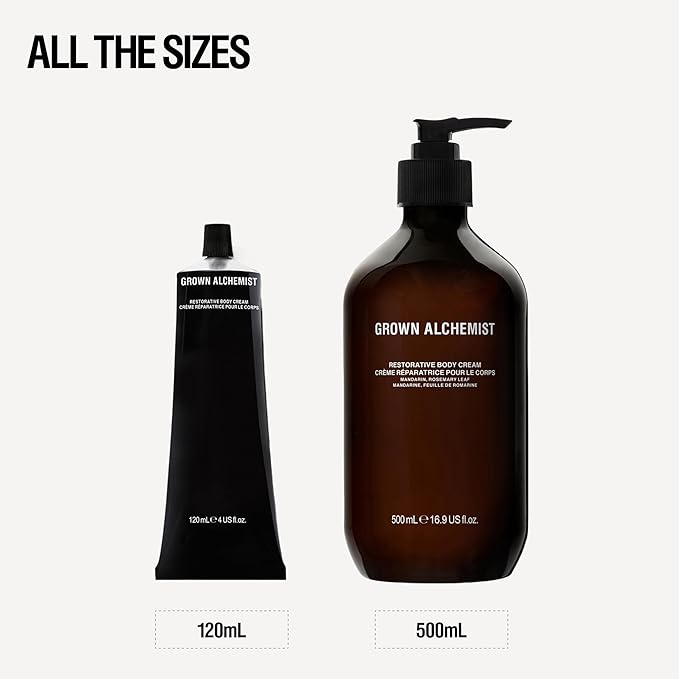 Grown Alchemist Restorative Body Cream. Hydration Blend of Shea Butter, Jojoba Oil and Vitamin E, Nourishing Moisturizer, Repairs and Balances Dry Skin (500mL)-GlimoraGlow