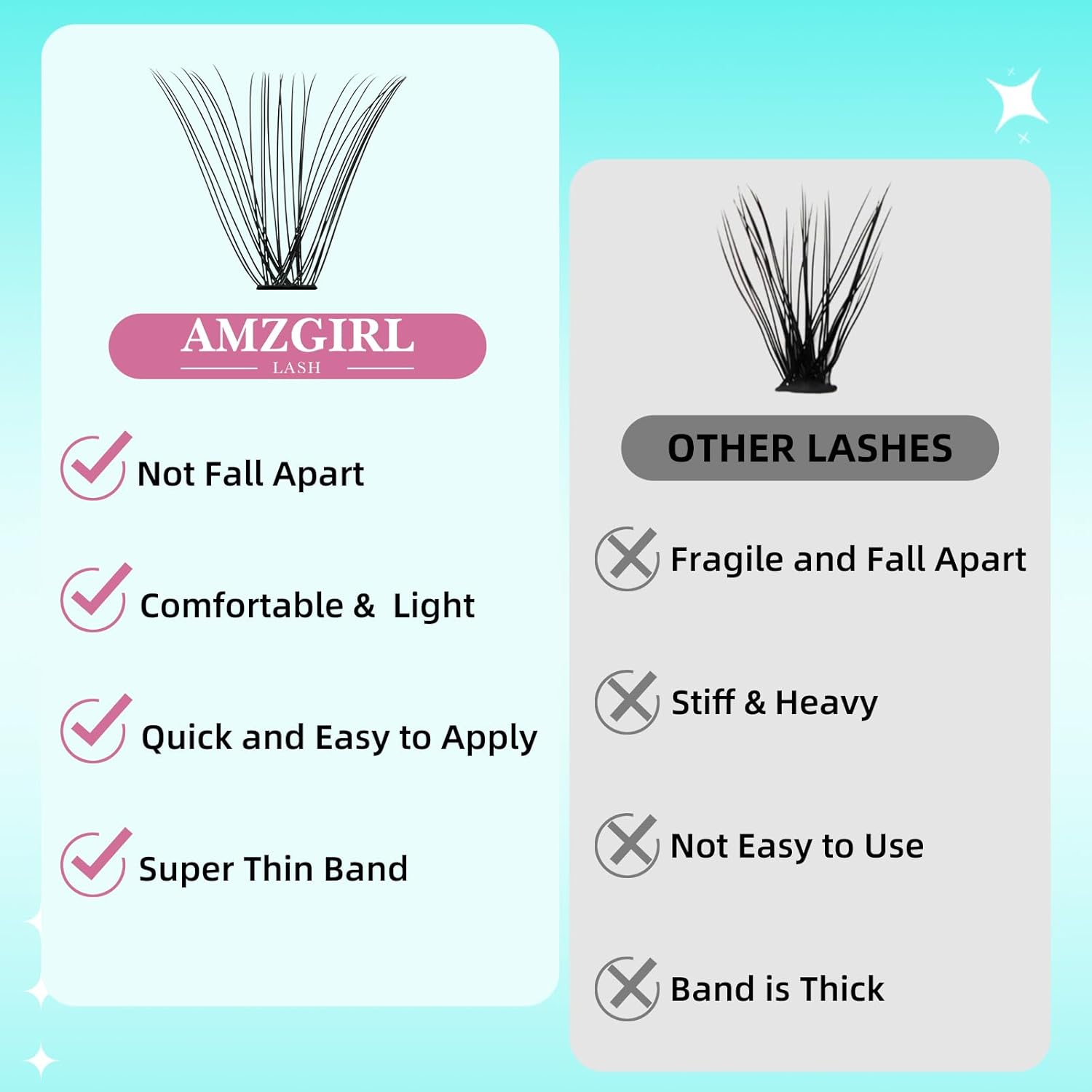 Lash Clusters Wispy 280PCS Eyelash Extension 30D 40D Cluster Lashes Individual Lashes DIY Lash Extension Natural Look Cluster Eyelash Extensions Soft False Eyelashes at Home for Beginners(16mm)-GlimoraGlow