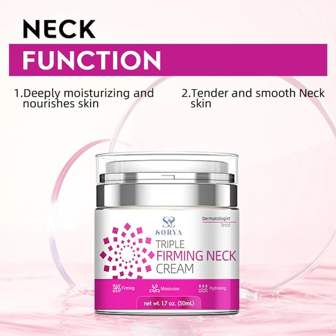 Neck Firming Cream Aging Wrinkles Neck Moisturizer with Retinol, Collagen & Hyaluronic Acid, Hydrating Skincare for All Skin Types for Men & Women-GlimoraGlow