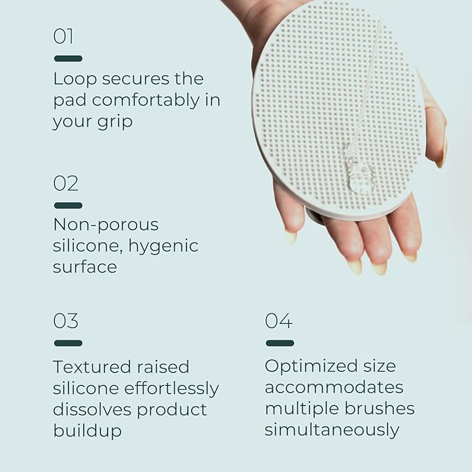 Cleansing Palm Pad | Ergonomic Handheld Brush Cleaner | Silicone Textured Scrub Pad for Deep Cleaning | Travel-Size, Beauty Tool-GlimoraGlow
