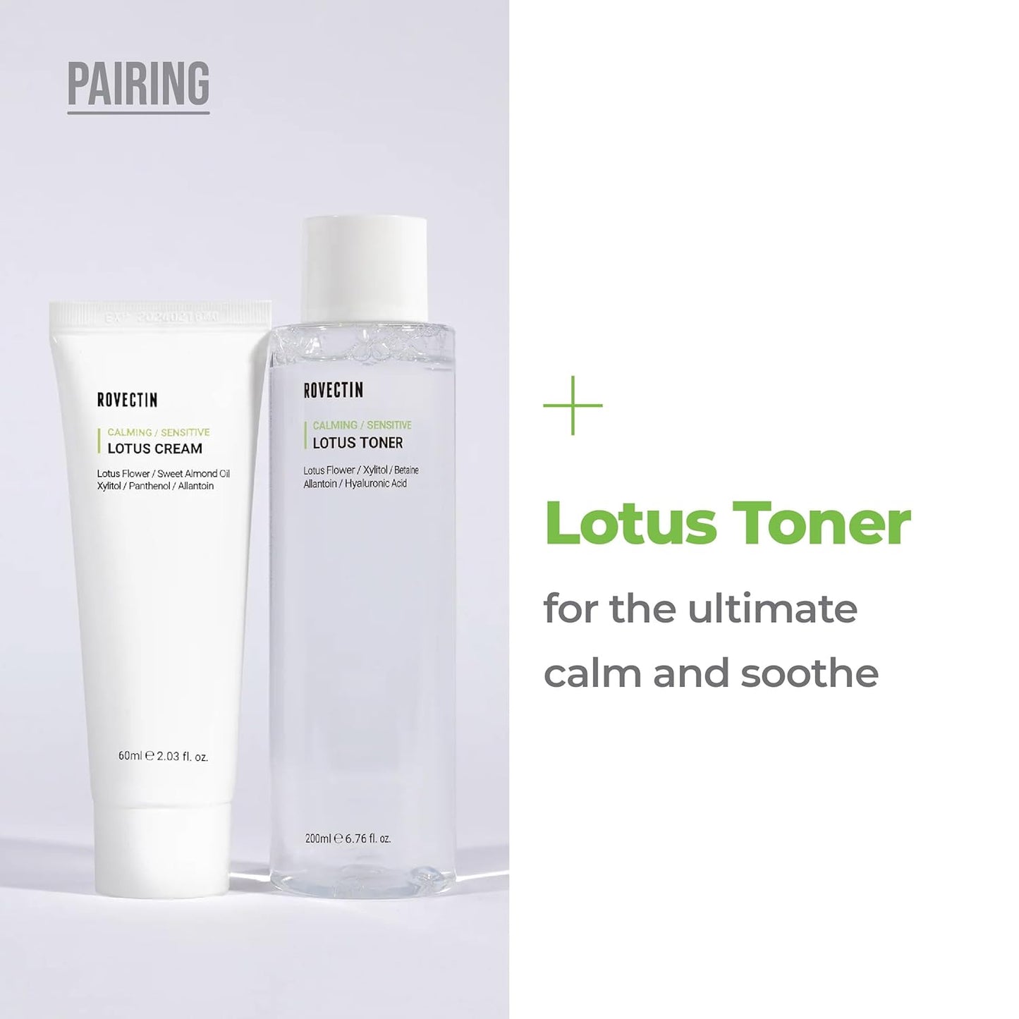 ROVECTIN Calming Lotus Water Cream - Lightweight Face Moisturizer for Oily, Combination Skin | 75% Lotus Water Extract For Skin Purifying, Anti-Aging | Vegan Korean Skincare (2.03 fl.oz) [2 Pack]-GlimoraGlow