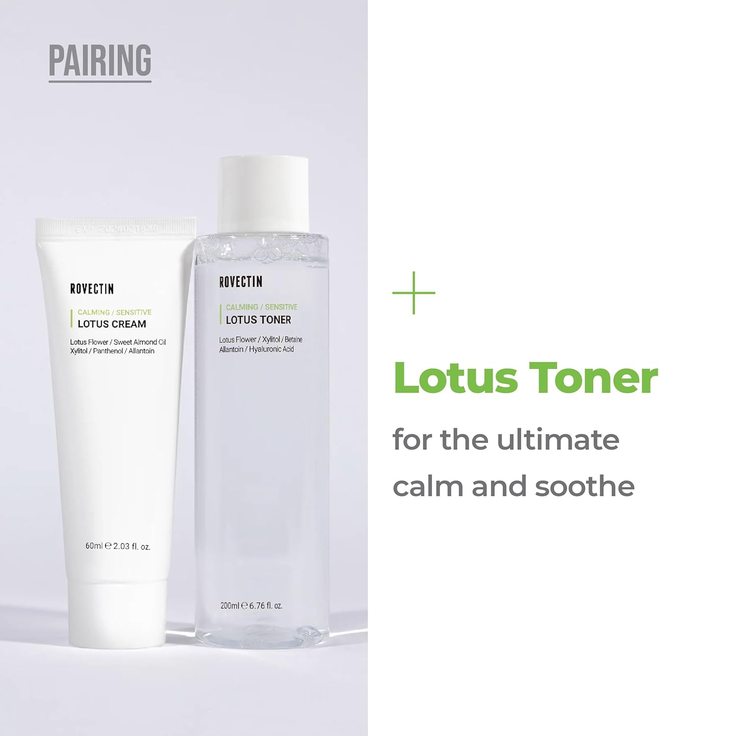 ROVECTIN Calming Lotus Water Cream - Lightweight Face Moisturizer for Oily, Combination Skin | 75% Lotus Water Extract For Skin Purifying, Anti-Aging | Vegan Korean Skincare (2.03 fl.oz) [2 Pack]-GlimoraGlow