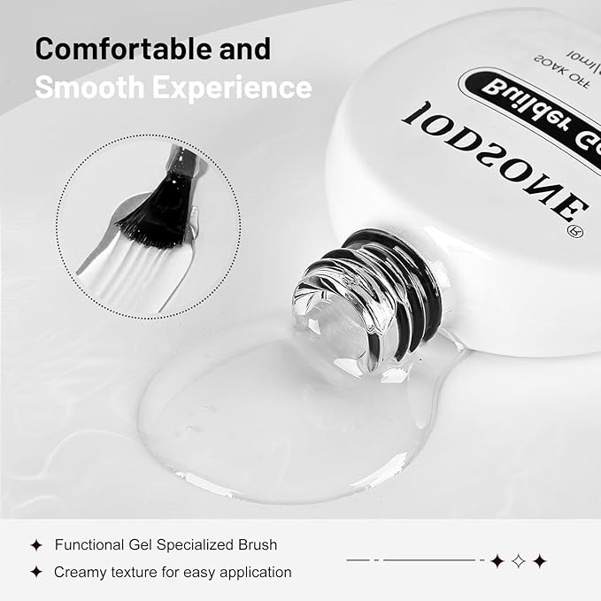 JODSONE 2Pcs 10ml Builder Gel Set, Clear Gel Nail Strengthener for Thickening, Nail Extension, Apex Building, Repairing Broken Nails, Long Lasting DIY Nail Art Gift for Women-GlimoraGlow