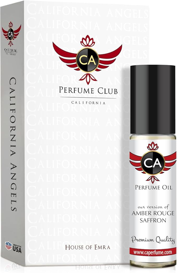 CA Perfume Amber Rouge Saffron Fragrance Body Oil For Women & Men Roll On 0.33fl oz / 10ml-GlimoraGlow