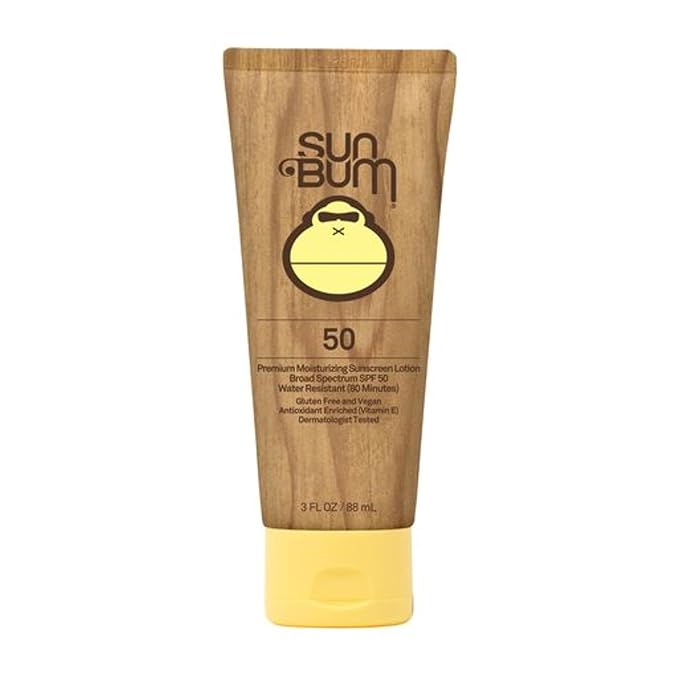 Sun Bum Original SPF 50 Sunscreen Body Lotion - Broad Spectrum Moisturizing Sunscreen with Vitamin E - Hawaii 104 Act Compliant (Made without Octinoxate & Oxybenzone) - Travel Friendly - 3 oz-GlimoraGlow