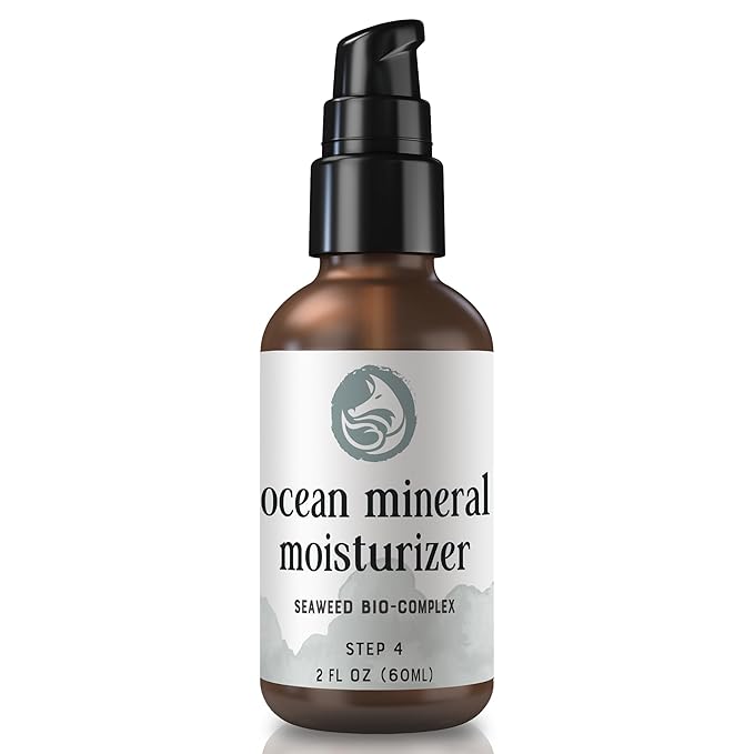 Ocean Mineral Facial Moisturizer - Vegan - Natural & Organic Face Lotion for Women Daily Use - Sensitive Oily Dry and Other Skin Types - Anti Aging Hydrating - Seaweed Bio-Complex 2 oz-GlimoraGlow