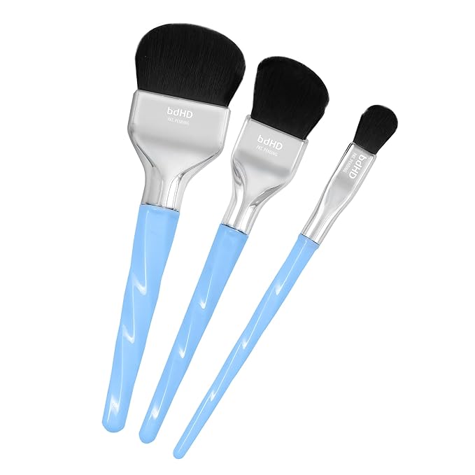 Bdellium Tools Professional Makeup Brush - Blue Double Dome Blender 3pc Brush Set-GlimoraGlow