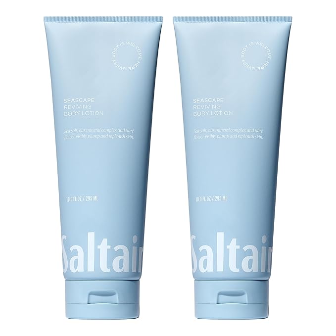Saltair Body Lotion - 2 Pack Moisturizing Lotion For Dry Skin. Seascape Scented Hydrating Body Cream with Nourishing Moisturizer Formula. Skin Care for Women and Men. 2x 10oz Tubes-GlimoraGlow