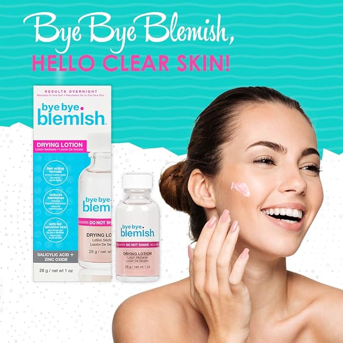 Bye Bye Blemish Acne Drying Lotion, Reduce Pimples Overnight, On-the-Spot Pimple Treatment, Beauty Skincare Essential - 1oz. (3 Pack)-GlimoraGlow
