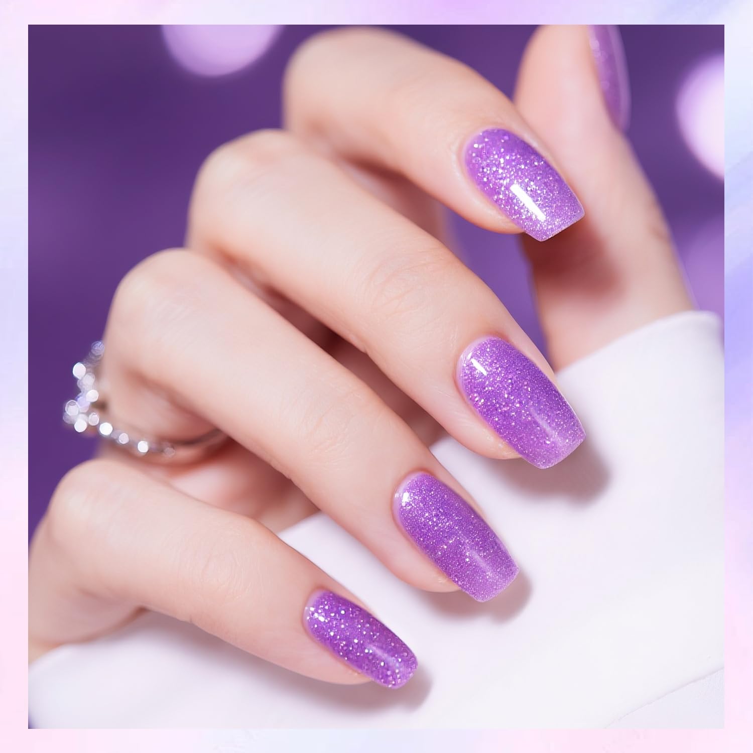 16.5ml Glitter Nail Polish, Shine Glitter Quick Dry, Natural Lustrous Enamel, Match Any Color for DIY Manicure & Pedicure-GlimoraGlow