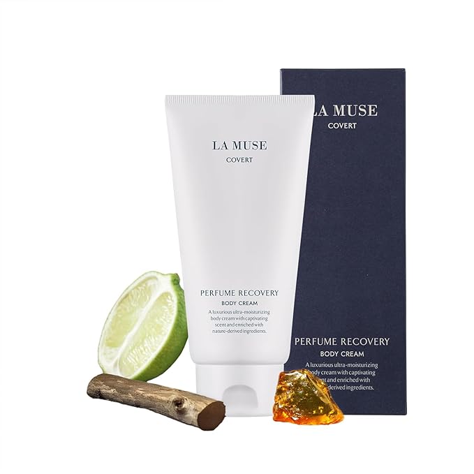 LA MUSE Perfume Body Lotion for Men(Deep Woody Amber) | Moisture Amber Body Lotion for Dry Skin, All Skin Types with Shea Butter | Non-Sticky & Non-Greasy, Fast Absorbing for Daily Use | 10.14 fl oz-GlimoraGlow
