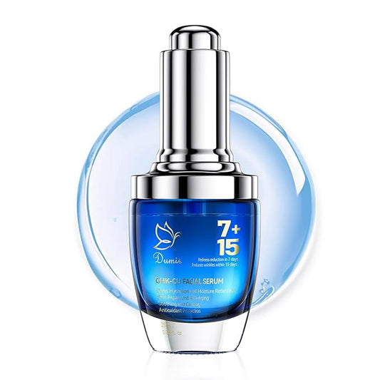 Copper Peptides Serum for Face - Peptides Collagen Renewal & Anti-Aging Serum - GHK-Cu, EGF, Hyaluronic Acid,Collagen - Anti Wrinkle, Firming, Moisturizing-Korean Skin Care,25mL/0.88 Fl Oz-GlimoraGlow
