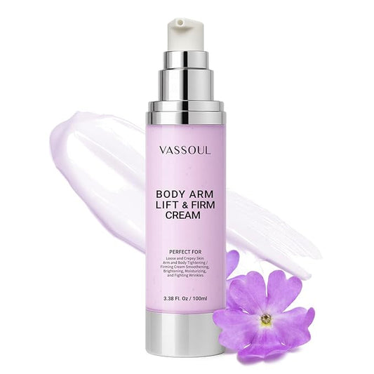 VASSOUL Lift and Firm Arm Cream : Skin Tightening Cream for Body - Firms Loose Skin, Reduces Cellulite on Arms, Thighs & Butt – 100ML-GlimoraGlow