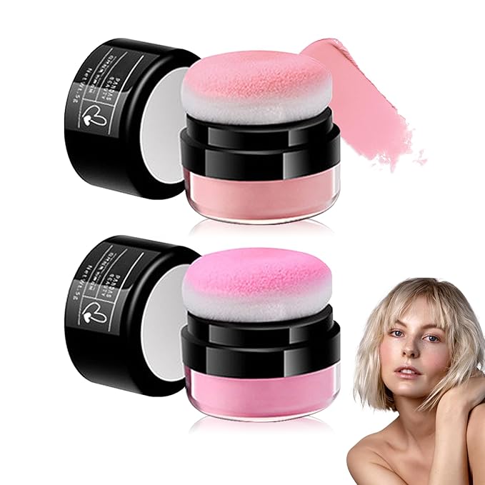 2 Colors Blush Stick,Multi-Use Cream Blush,Waterproofing Highly Pigmented Makeup Stick,Moisturizing Makeup Cream Set A6-GlimoraGlow