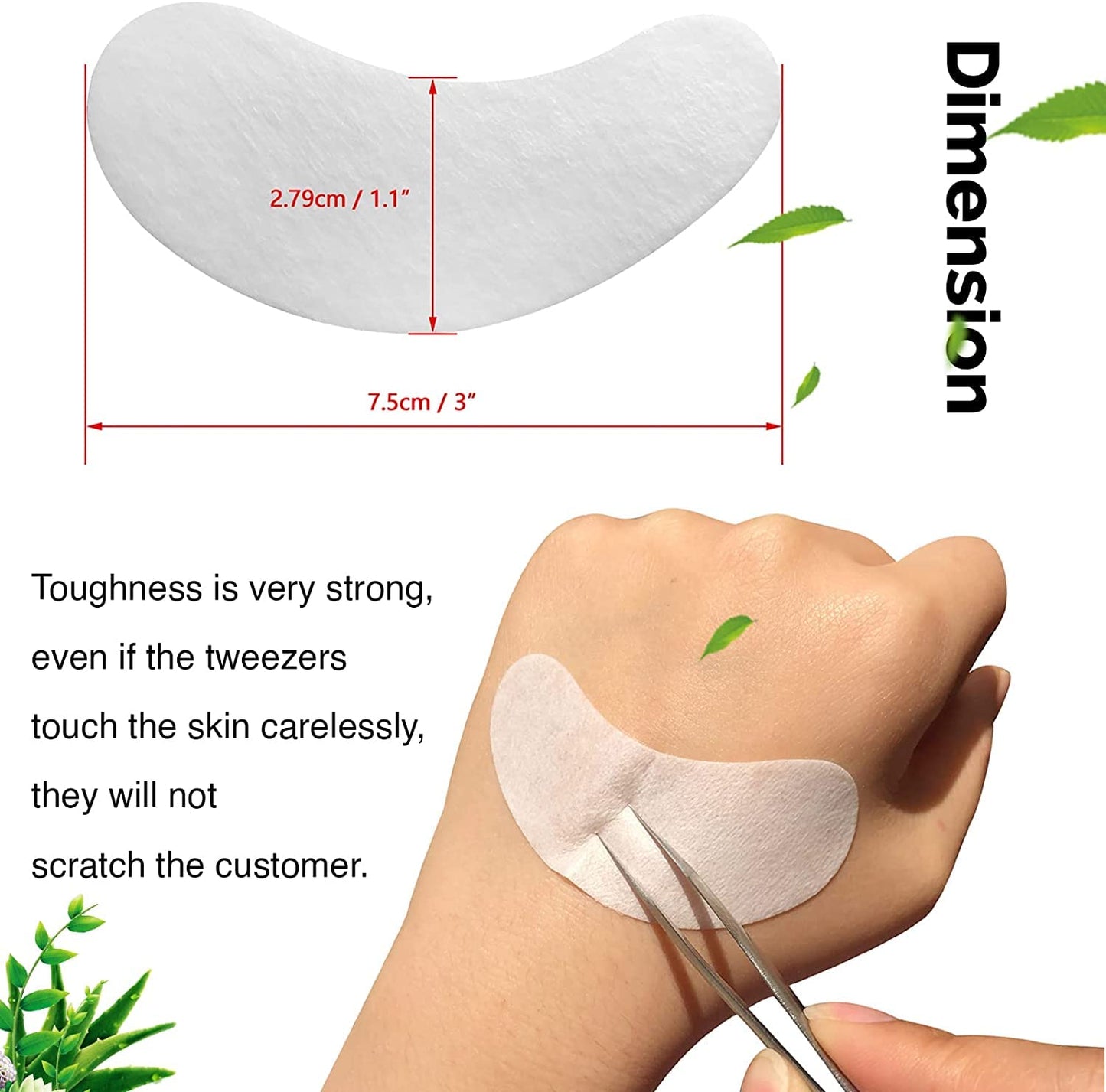 100 Pairs GreenLife Natural Hydrogel Eye Gel Pads - Collagen and Aloe Vera Patches for Under Eyes - Eyelash Extension Kit-GlimoraGlow