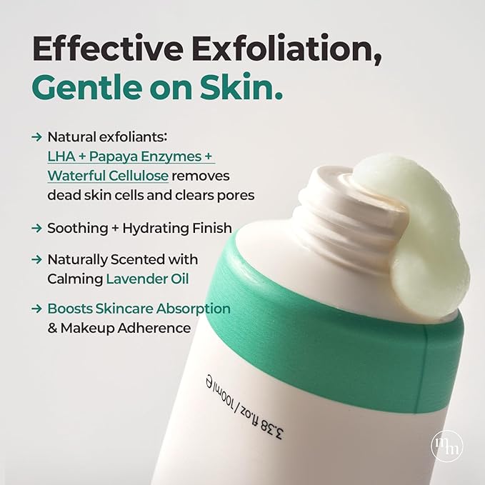 MOTHER MADE LHA Green Tea Exfoliating Aqua Peel Gel, Pore Care, Gentle Facial Exfoliator, Dead Skin Remover, Natural Cellulose for Peeling, Vegan, Korean Skincare, 2 Pack (100ml / 3.38 fl.oz)-GlimoraGlow