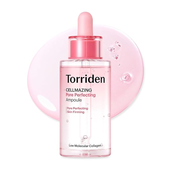 Torriden CELLMAZING Pore Perfecting Ampoule 30ml (1.01 fl.oz.) | Improving Skin Elasticity | 5D Collagen, Peptide Complex, PHA, LHA | Korean Facial Serum, Korean Skin Care-GlimoraGlow