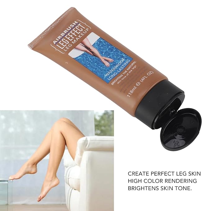 118ml Leg Makeup Lotion, Leg Body Makeup, Airbrush Legs, Body Makeup Waterproof Long Lasting Full Coverage Lightweight Leg Body Cosmetic for Wedding (3#)-GlimoraGlow