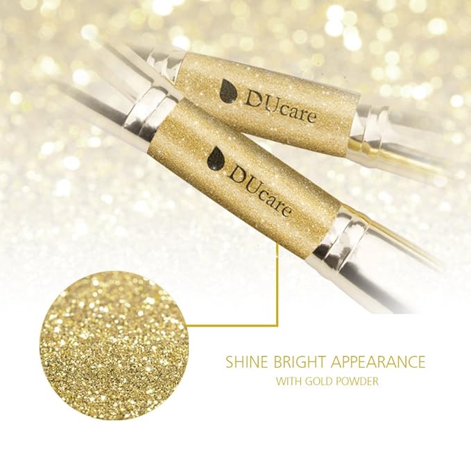 DUcare Makeup Brushes Duo End Foundation Powder Buffer and Contour Brush Synthetic Cosmetic Tools 2Pcs-GlimoraGlow