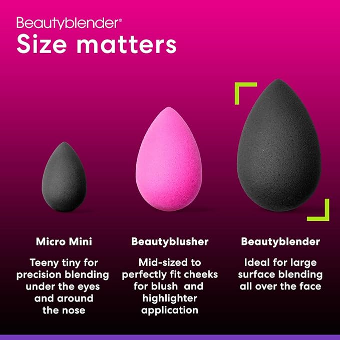 Beautyblender® | Pro Blender Makeup Sponge | Blend Liquid Foundations, Powders and Creams | Streak Free Application | Vegan, Cruelty Free | Made in USA-GlimoraGlow