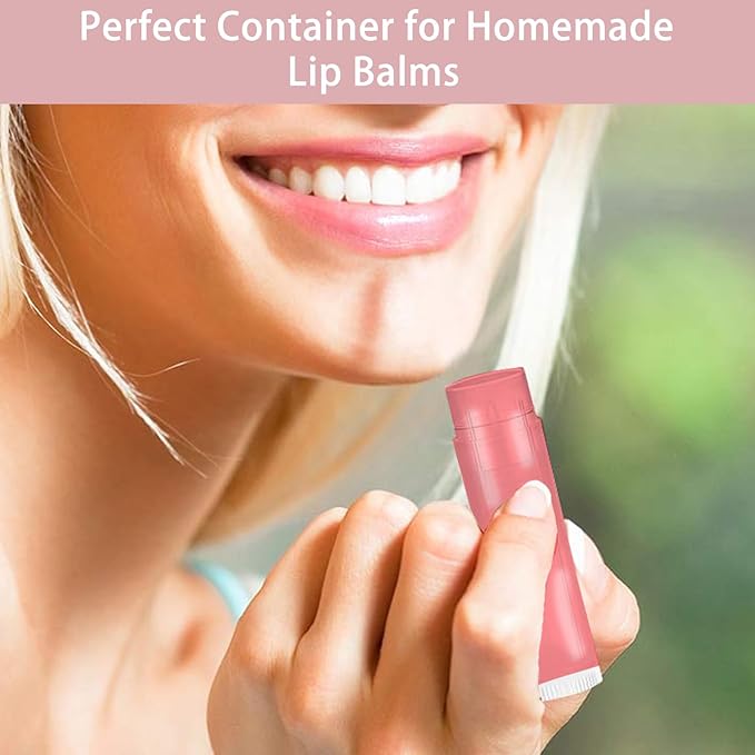 200PCS Lip Balm Tubes with Caps, Clear Lip Balm Tubes Empty Chapstick Tubes Empty Bulk for DIY Lipstick Homemade 3/16 Oz (5.5 ml)-GlimoraGlow