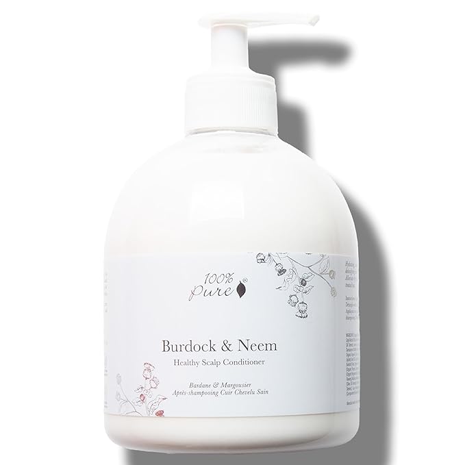 100% PURE Healthy Scalp Conditioner Purifying Burdock & Neem for Dry Damaged Hair Replenishing Itchy Flaky Scalp Hydration for Women & Men - 16 Fl Oz-GlimoraGlow