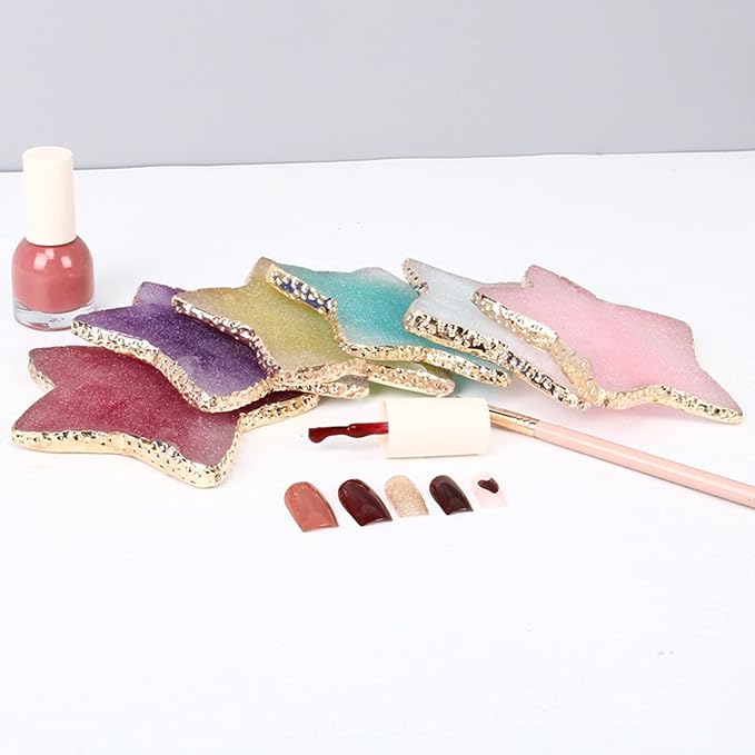 1 Piece Nail Art Palette Nail Polish Palette Mixing Palette Makeup Plate Nail Plates for Nail Art Nail Tip Holder Nail Art Display-GlimoraGlow