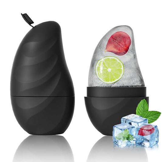 Silicone Facial Ice Cube Roller Massager, Facial Beauty Care Tool, Reusable Face Ice Mold - Brighten Skin, Reduce Puffiness for Face & Eyes (Black)-GlimoraGlow