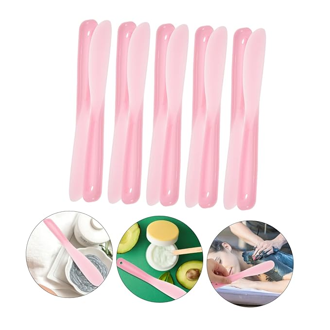 10pcs Tool Stick Makeup Spatula Cosmetic Plate Mixer Cosmetic Mixer Silicone Stirring Tools Beauty Spatula Makeup Plate Spatula Makeup Mixing Tool Makeup Mixer Tool-GlimoraGlow