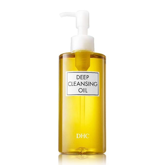 DHC Deep Cleansing Oil, Facial Cleansing Oil, Makeup Remover, Cleanses without Clogging Pores, Residue-Free, Fragrance and Colorant Free, All Skin Types, 6.7 fl. oz.-GlimoraGlow