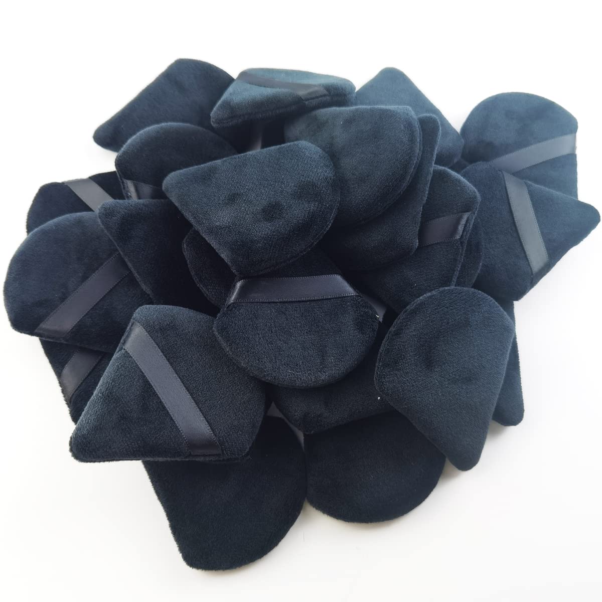 GXXMEI 30PCS Powder Puff Face Soft Makeup Sponge, Triangle Powder Puffs for Loose Powder Mineral Powder Velour Puff for Face Exquisite Makeup Eyes Contouring, Beauty Makeup Tools-GlimoraGlow