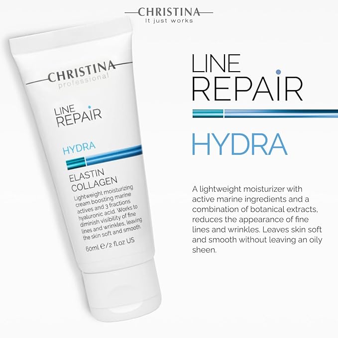 Christina Line Repair Elastin Collagen Cream for Face with Hyaluronic Acid | Face Repair Cream Nourishes and Replenishes the Skin 60ml / 2 fl.oz-GlimoraGlow