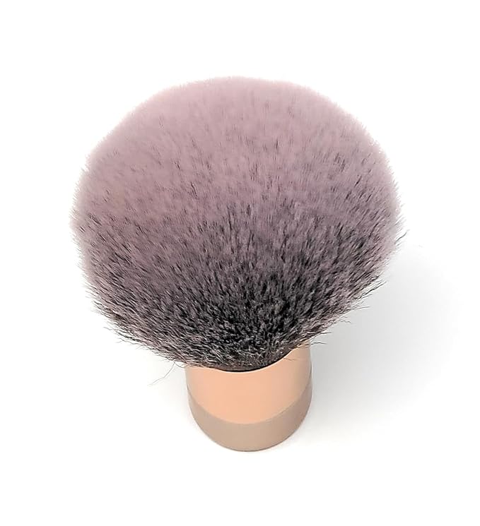 Luxurious and Large Soft Fluffy Powder Brush, Use as a Spray Tan Finishing Tool, Multipurpose Face and Body Barber and Beauty Tool, Large Kabuki Brush by BevyGold (Rosegold)-GlimoraGlow