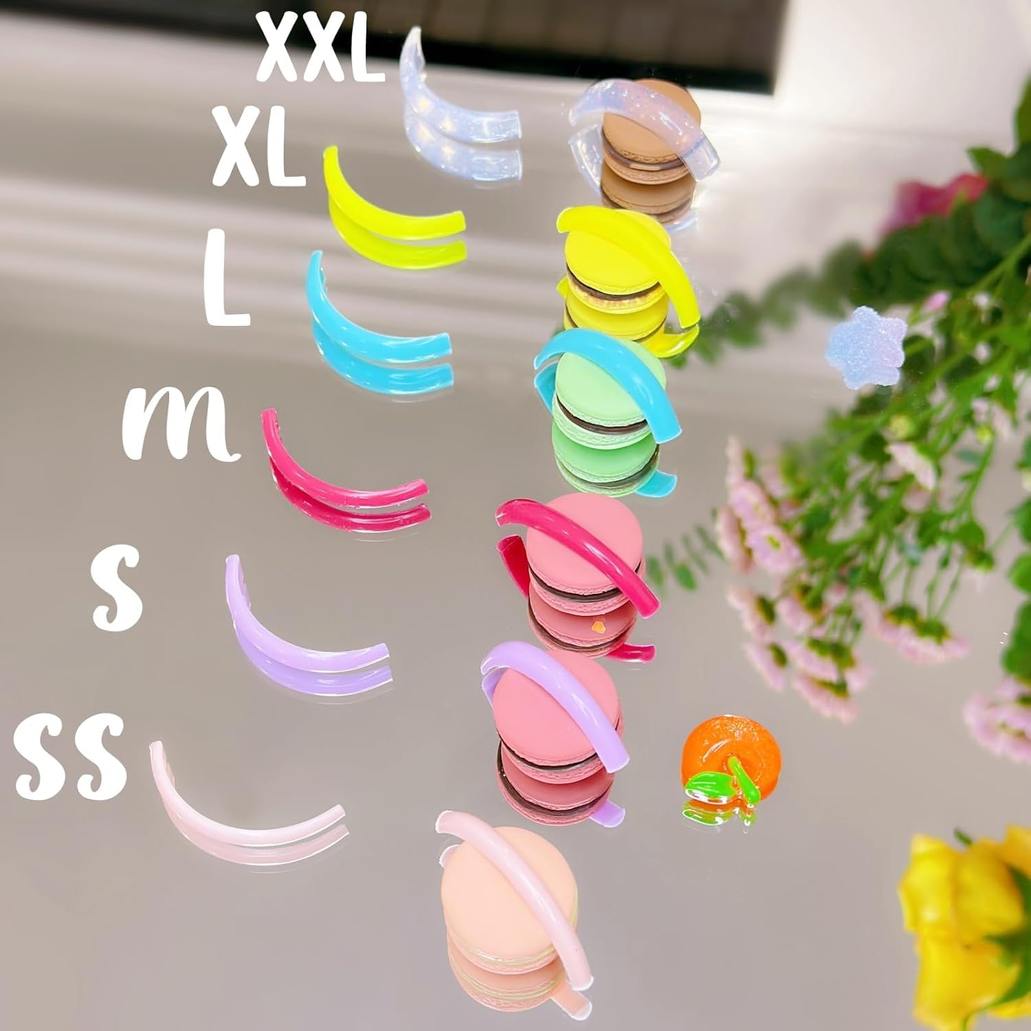 Eyelash Perm Pads Lash Lift Rods Lollipop Eyelash Perm Silicone Pads 6 Sizes Reusable Soft Lash Lift Pads Shield for Different Length Eyelashes Perfect Lifting (colorful)-GlimoraGlow