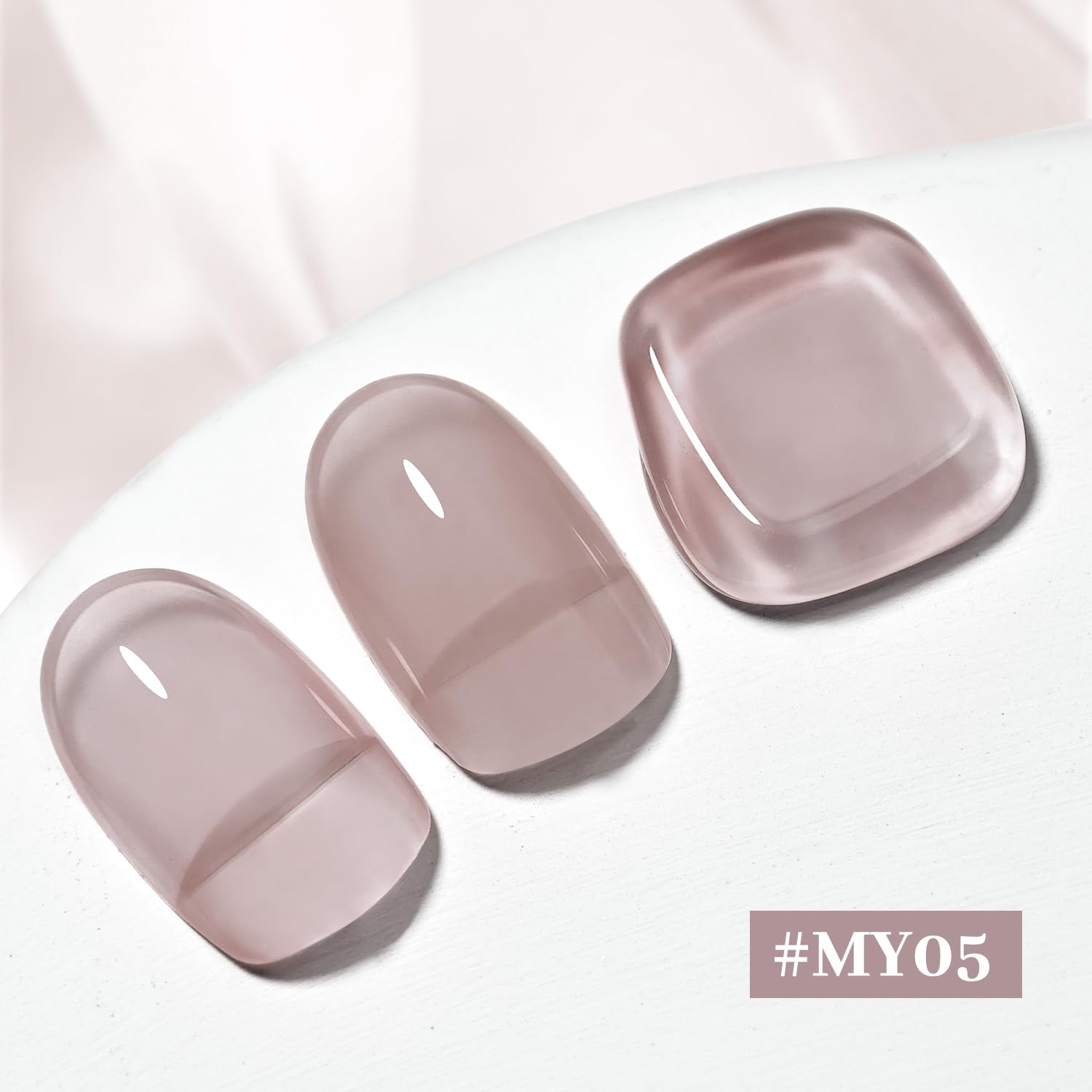 16.5ml Jelly Light Gray Nail Polish Large Volume Quick Dry Nail Polish, Long Lasting Shine, Fingernail Toenail Nail Art DIY Home Travel Nail Art Gift-GlimoraGlow