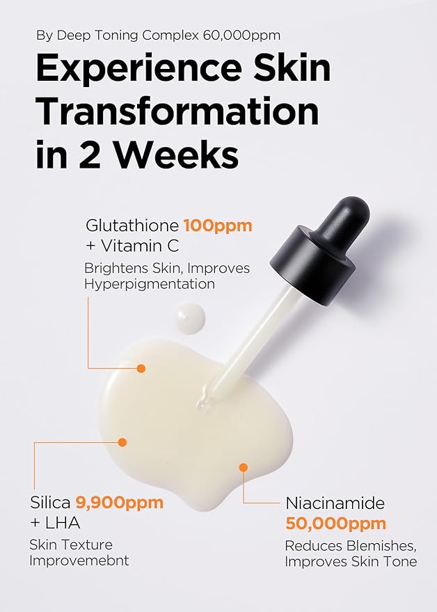 Bewants Skin Brightening Glutathione Serum, Deep Toning Complex for Even Skin Tone, with Vitamin C, Niacinamide 50,000ppm, and Dark Spot care, 1.01 fl oz (1 Pack)-GlimoraGlow