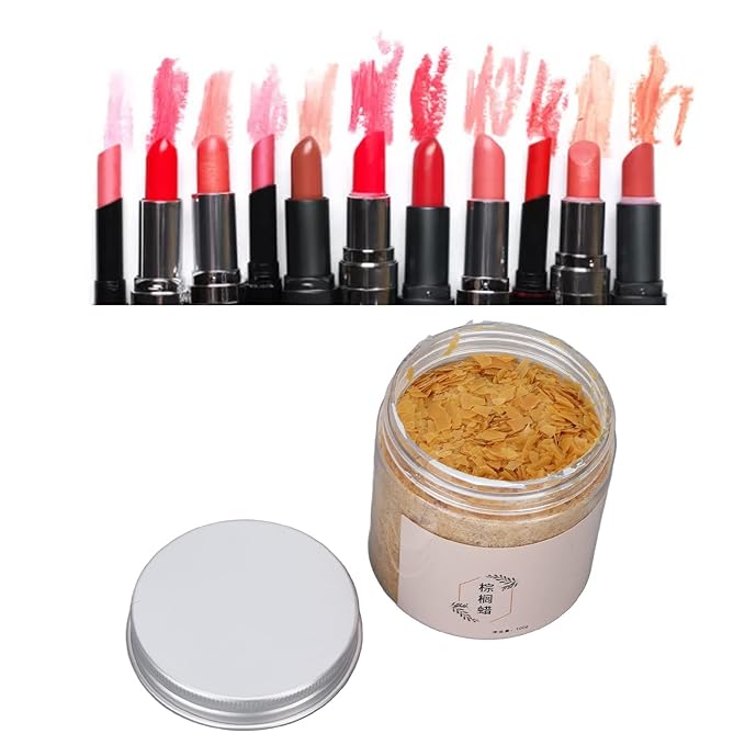 100g Palm Wax Pellets, Carnauba Wax for Lip Balm, Cosmetics DIY Carnauba Wax Material Accessory Lip Balm Making Supplies for Lipstick Lip Balm Making Increase the Melting Point of Lipstick-GlimoraGlow