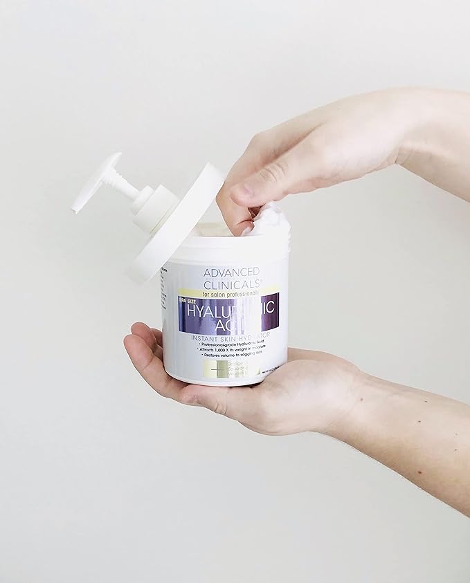 Advanced Clinicals Hyaluronic Acid Body Lotion & Face Moisturizer W/Vitamin E | Hydrating Firming Lotion Minimizes Look Of Wrinkles, Stretch Marks, & Crepey & Dry Skin | Skin Care Products, 16 Oz-GlimoraGlow