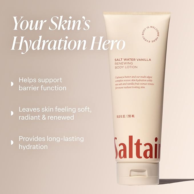 Saltair Body Lotion - 2 Pack Moisturizing Lotion For Dry Skin. Salt Water Vanilla Scented Hydrating Body Cream with Nourishing Moisturizer Formula. Skin Care for Women and Men. 2x 10oz Tubes-GlimoraGlow