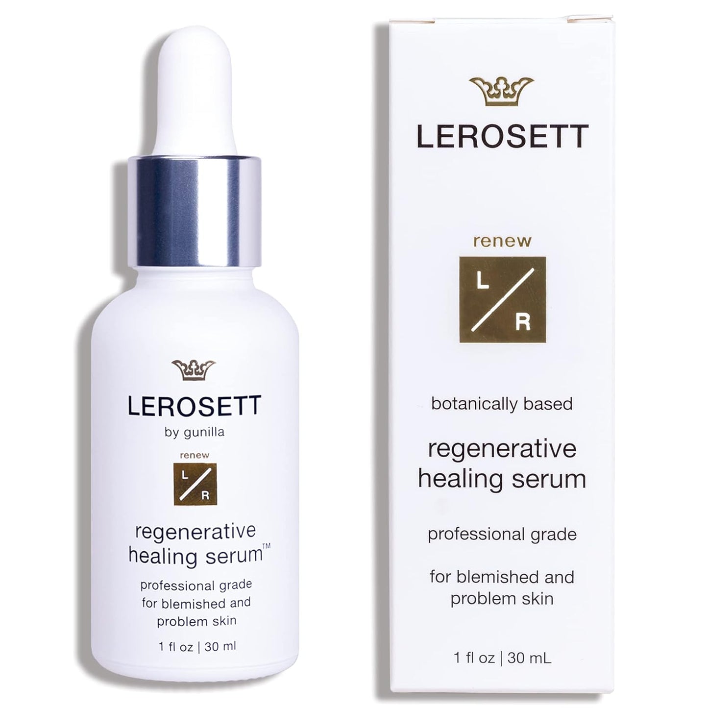 LEROSETT Serum for Acne Scarring Healing, Pimples, Redness, Breakouts, Blemishes, Hydrate & Soothes Irritated Skin, Natural Serum. Spa-Grade, Plant Based, Concentrated - 1 oz-GlimoraGlow