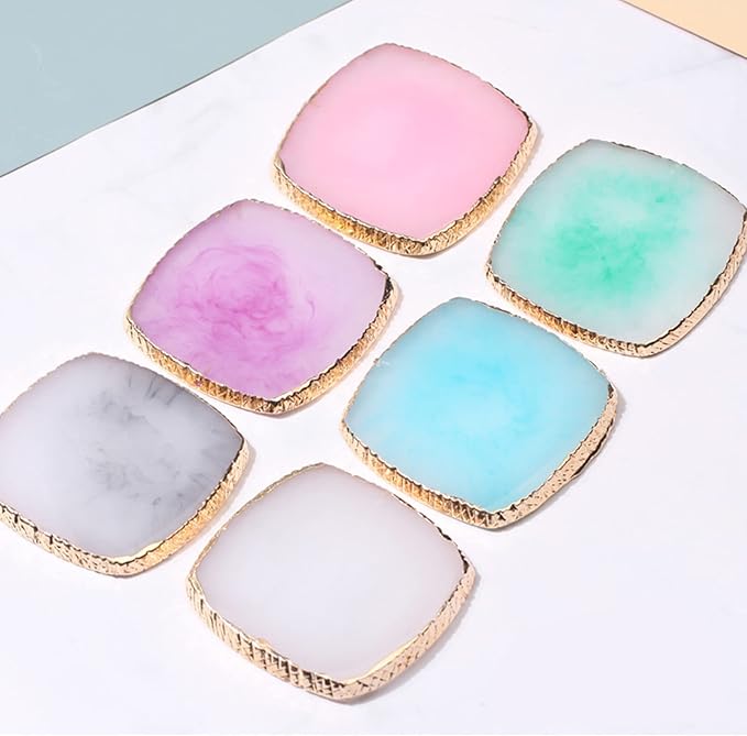 1 Piece Nail Art Palette Nail Polish Palette Mixing Palette Makeup Plate Nail Plates for Nail Art Nail Tip Holder Nail Art Display (1 brown square)-GlimoraGlow