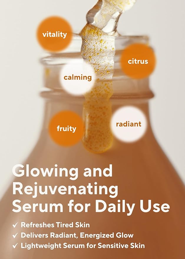 AROMATICA Glow Vita C Toning Serum Orange & Neroli 30ml/1.01 fl. oz - Orange Vitamin C Serum for Face with Hyaluronic Acid For Sensitive Skin-GlimoraGlow