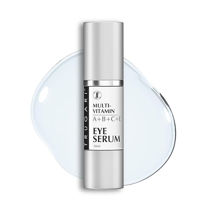 Eye Serum, Multi-Vitamin Skin Care Serum with Vitamins A, B, C and E, Rejuvenating Dark Spot Remover for Face and Under Eyes, Improves Age Spots, Fine Lines and Wrinkles, 30 ml-GlimoraGlow