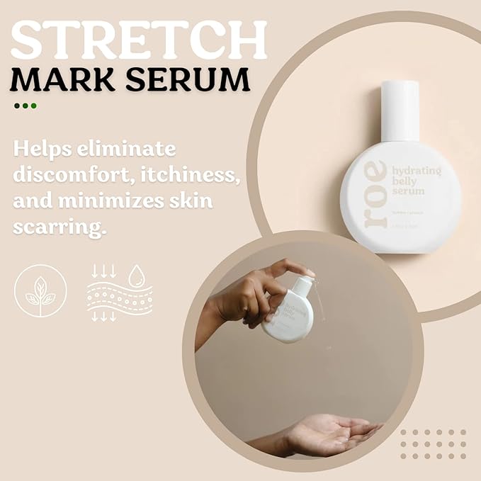 Stretch Mark Belly Serum/Oil for Sensitive Skin with Long and Short-term Hydration, Increases Skin Elasticity and Firmness Reduce Stretch Marks (Belly Serum)-GlimoraGlow