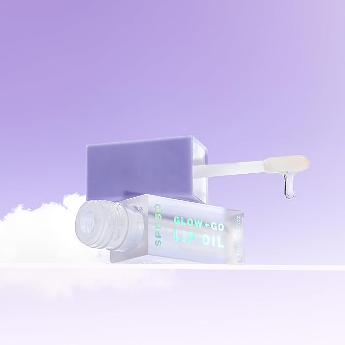 SPF50 Glow & Go Lip Oil: Lip Oil with SPF, Moisturizes and Protects Lips, 4.5ml in Coconut-GlimoraGlow