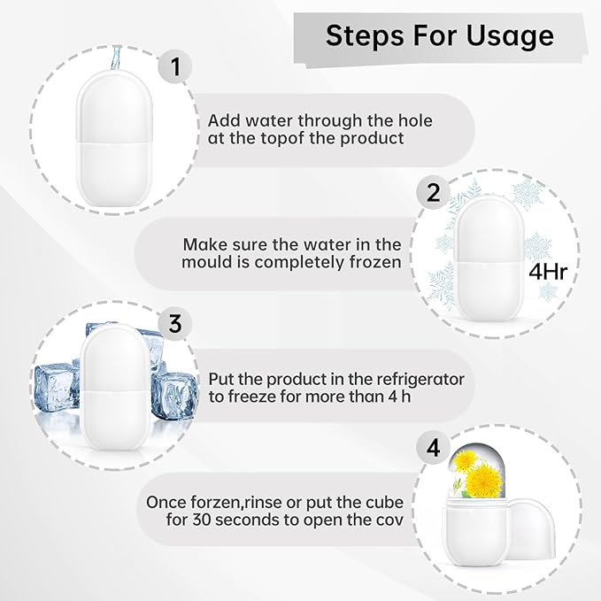 Upgraded Ice Facial Roller for Face and Eye Beauty, Gua Sha Massage, Silicone Ice Mold-GlimoraGlow