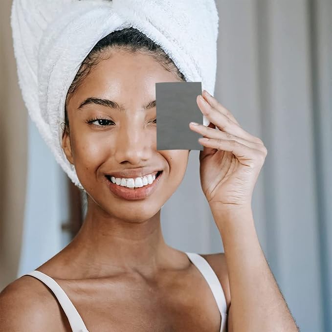 103 PCS Volcanic Roller Oily Skin Oil Control On The Go Volcanic Face Roller Oil Absorbing Volcanic Roller with Oil Blotting Sheet Paper for Oily Skin Care Oil Control Film Tissues(Type1)-GlimoraGlow